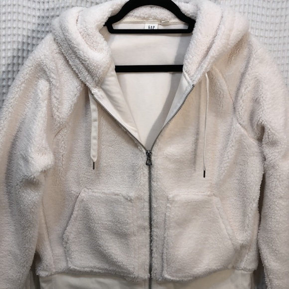 GAP Sherpa Zip Front Hoodie - Picture 3 of 5